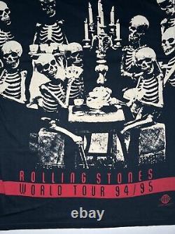 T-shirt de la tournée Rolling Stones Voodoo Lounge All Over NOS Brockum Taille XL Vintage