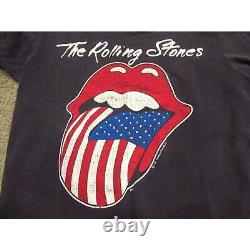 T-shirt de la tournée des Rolling Stones de 1981, vintage des années 80, noir, tailles Screen Stars