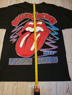 T-shirt de la tournée mondiale Vintage Collectors Original Rolling Stones 1994 Voodoo Lounge