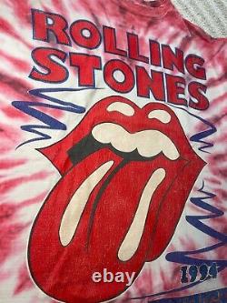 T-shirt de la tournée mondiale VooDoo Lounge des Rolling Stones de 1994, de taille Large.