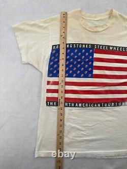 T-shirt de la tournée nord-américaine Steel Wheels des Rolling Stones (c) 1989