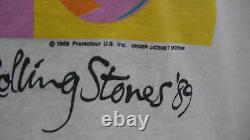 T-shirt de la tournée nord-américaine des Rolling Stones 1989, meilleurs stars de l'écran vintage