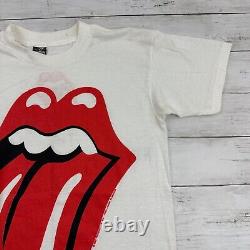 T-shirt de la tournée nord-américaine des Rolling Stones de 1989 VTG pour hommes, taille M, étiquette White House.