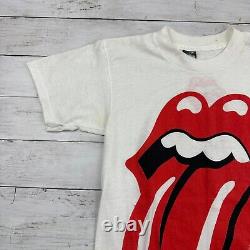 T-shirt de la tournée nord-américaine des Rolling Stones de 1989 VTG pour hommes, taille M, étiquette White House.