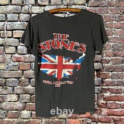 T-shirt de la tournée rock nord-américaine des Rolling Stones de 1981, modèle vintage, 19x25
