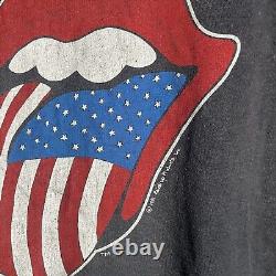 T-shirt de la tournée rock nord-américaine des Rolling Stones de 1981, modèle vintage, 19x25