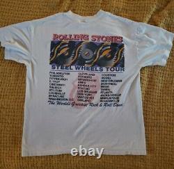 T-shirt de tournée Rolling Stones des années 80, édition 1989, taille L, style vintage - Le t-shirt de ma belle-mère, lisez ci-dessous.
