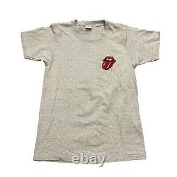 T-shirt de tournée du concert Rolling Stones Screen Stars Gray Vtg 1981 M Nouvelle-Orléans