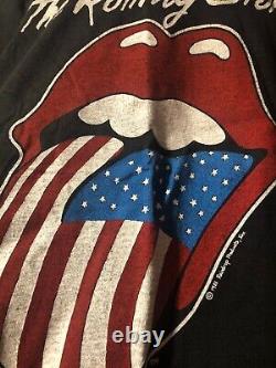 T-shirt de tournée rock nord-américaine des Rolling Stones des années 80 vintage 1981