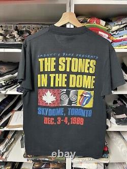 T-shirt de tournée vintage 1989 des ROLLING STONES XL 80s Concert Steel Wheels Band Rock