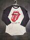 T-shirt De Tournée Vintage Rolling Stones 1981, Manches 3/4, Taille Xs Rare
