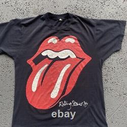 T-shirt graphique Vintage Rolling Stones 1989 de la tournée nord-américaine de la bande L