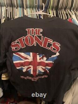 T-shirt original de la tournée américaine Rolling Stones 1981 RARE VINTAGE Taille Small/Medium