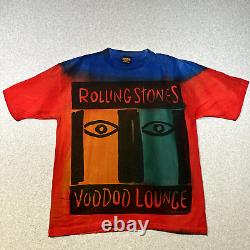T-shirt pour hommes Rolling Stones 2XL tie dye voodoo lounge 1994 VTG brockum print