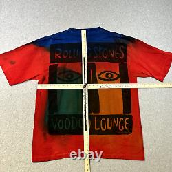 T-shirt pour hommes Rolling Stones 2XL tie dye voodoo lounge 1994 VTG brockum print