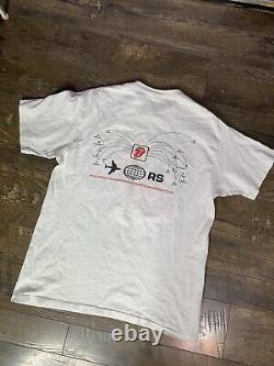 T-shirt pour hommes Vintage 1997 Rolling Stones Bridges Of Babylon Tour CL Blanc