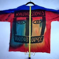 T-shirt pour hommes Vtg Rolling Stones Voodoo Lounge Tour 1994 2XL Tie-Dye Brockum USA