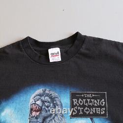 T-shirt promotionnel Vintage 1997 Rolling Stones World Tour Bridges to Babylon en français