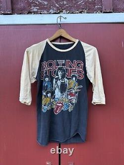 T-shirt raglan de la tournée Vintage 1981 des Rolling Stones complet vendu