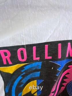 T-shirt rare de la tournée nord-américaine de Steel Wheels des Rolling Stones en 1989 en taille XL