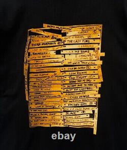 T-shirt rare de la tournée promotionnelle ROLLING STONES 1997 avec le grand logo doré de la bande, taille L