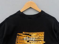 T-shirt rare de la tournée promotionnelle ROLLING STONES 1997 avec le grand logo doré de la bande, taille L