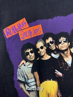 T-shirt rare taille XL de la tournée européenne Urban Jungle des Rolling Stones de 1990.