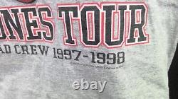 T-shirt sans manches vintage des Rolling Stones de la tournée 1997-98 en taille XL original