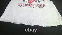 T-shirt sans manches vintage des Rolling Stones de la tournée 1997-98 en taille XL original