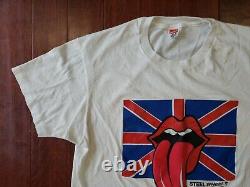 T-shirt vintage 1989-90 Rolling Stones Steel Wheels Tour USA Concert Band Tee XL