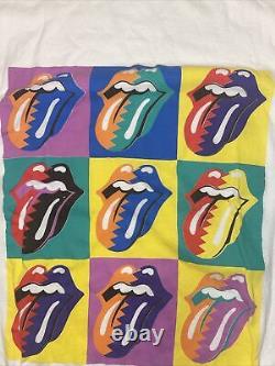 T-shirt vintage Brockum 1989 des Rolling Stones Taille unique Shirt