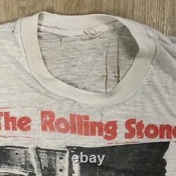T-shirt vintage DISTRESSED 1989 original des Rolling Stones Sticky Fingers taille S/M