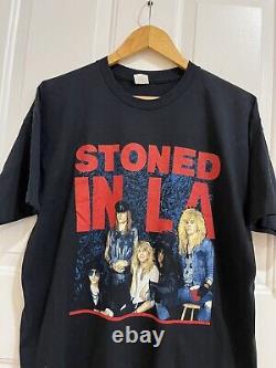T-shirt vintage Guns N Roses 1989 Stone In LA Rolling Stones VTG 80s 90s Rock
