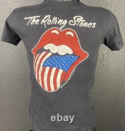 T-shirt vintage Rolling Stones 1981 de la tournée nord-américaine, bande à couture simple