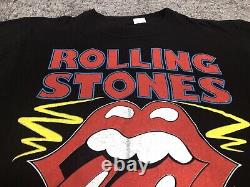 T-shirt vintage Rolling Stones années 90 XL Voodoo Lounge, tournée mondiale 1994 recto/verso.