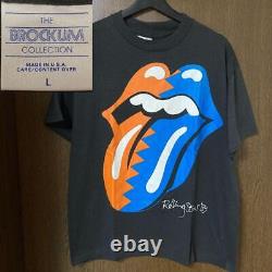 T-shirt vintage Rolling Stones avec étiquettes Brockum des années 80.