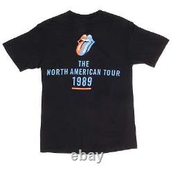 T-shirt vintage Rolling Stones de la tournée nord-américaine 1989 en taille Small, fabriqué aux États-Unis