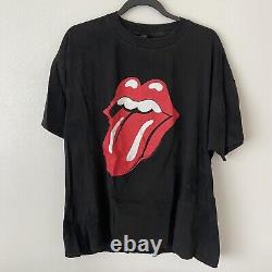 T-shirt vintage The Rolling Stones adulte XL World Tour Voodoo Lounge pour homme années 90 rare.