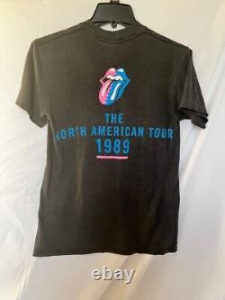 T-shirt vintage de la tournée Steel Wheels des Rolling Stones de 1989, taille moyenne de la marque Brockum