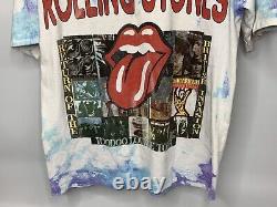 T-shirt vintage de la tournée Voodoo Lounge des Rolling Stones de 1994 en taille M, tie dye à couture unique