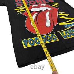 T-shirt vintage des Rolling Stones des années 90, taille L, Voodoo Lounge, Tournée mondiale de 1994, recto-verso