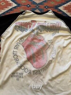 T-shirt vintage du groupe Rolling Stones de la tournée américaine de 1981 3/4 T-shirt M, contrefaçon rare