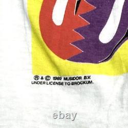Taille L Produits Inutilisés 80s Vintage Rolling Stones Band T-shirt 0626