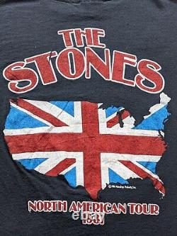 Tatouage Rolling Stones Vintage Tattoo You 1981 T-shirt de tournée aux États-Unis Taille moyenne Rock des années 80