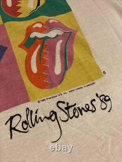 Tee-shirt Vintage 1989 Rolling Stones Tour. Tag XL S’adapte À Medium. Super Rare