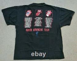 The Rolling Stones 94 Original North American Tour Shirt Très Rare