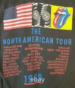 The Rolling Stones North American Tour 1989 Hommes L Vintage T-shirt Fruit Of Loom