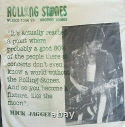 The Rolling Stones Original 1995 Mexico City Tour T Shirt Double Face Mick Rare