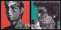 The Rolling Stones Tattoo You Paire Vintage 1981 Mick & Keith Posters Promo