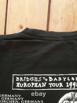 The Rolling Stones Vintage Bridges To Babylon Tour T Shirt 97 Black Jagger XL Lp